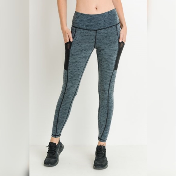 Marle Grey Mesh Pocket Full Leggings - Picture 4 of 6